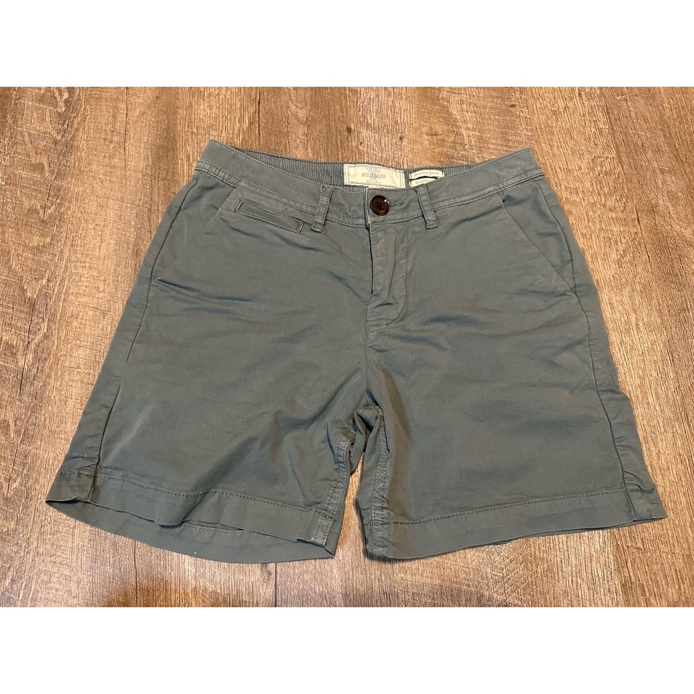 Fat Face Padstow Green‎ Grey Chino Shorts US Women's 2